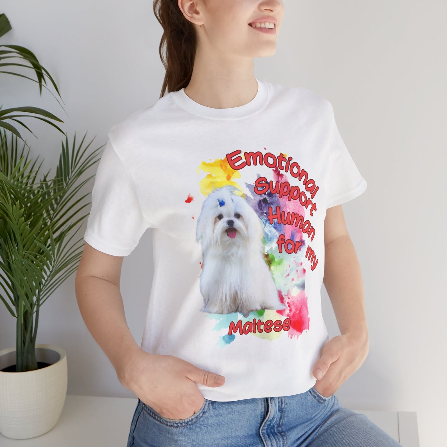 Emotional Support Human Maltese Tee