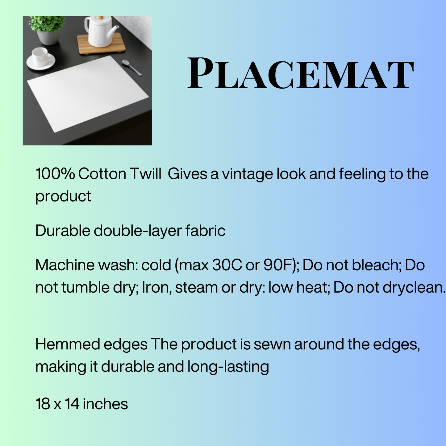 Capricorn as Shiba Inu Placemat, set Capricorn Zodiac Dec 22 - Jan 21