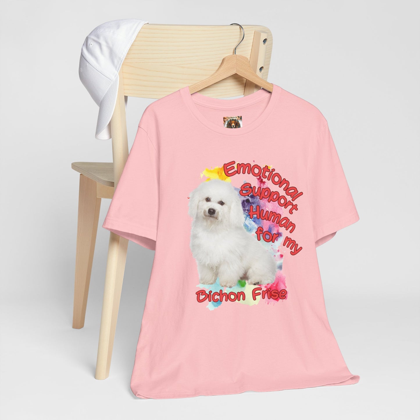 Emotional Support Human Bichon Frise Tee for Dog Lovers