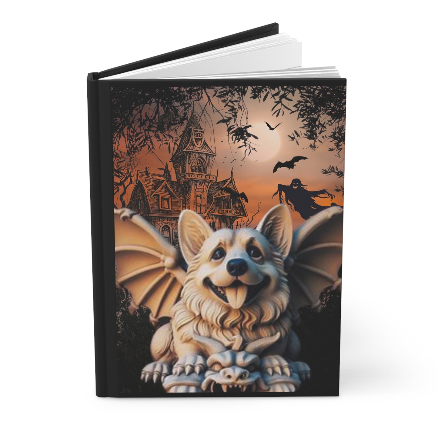 Corgi Gargoyle Hardcover Journal