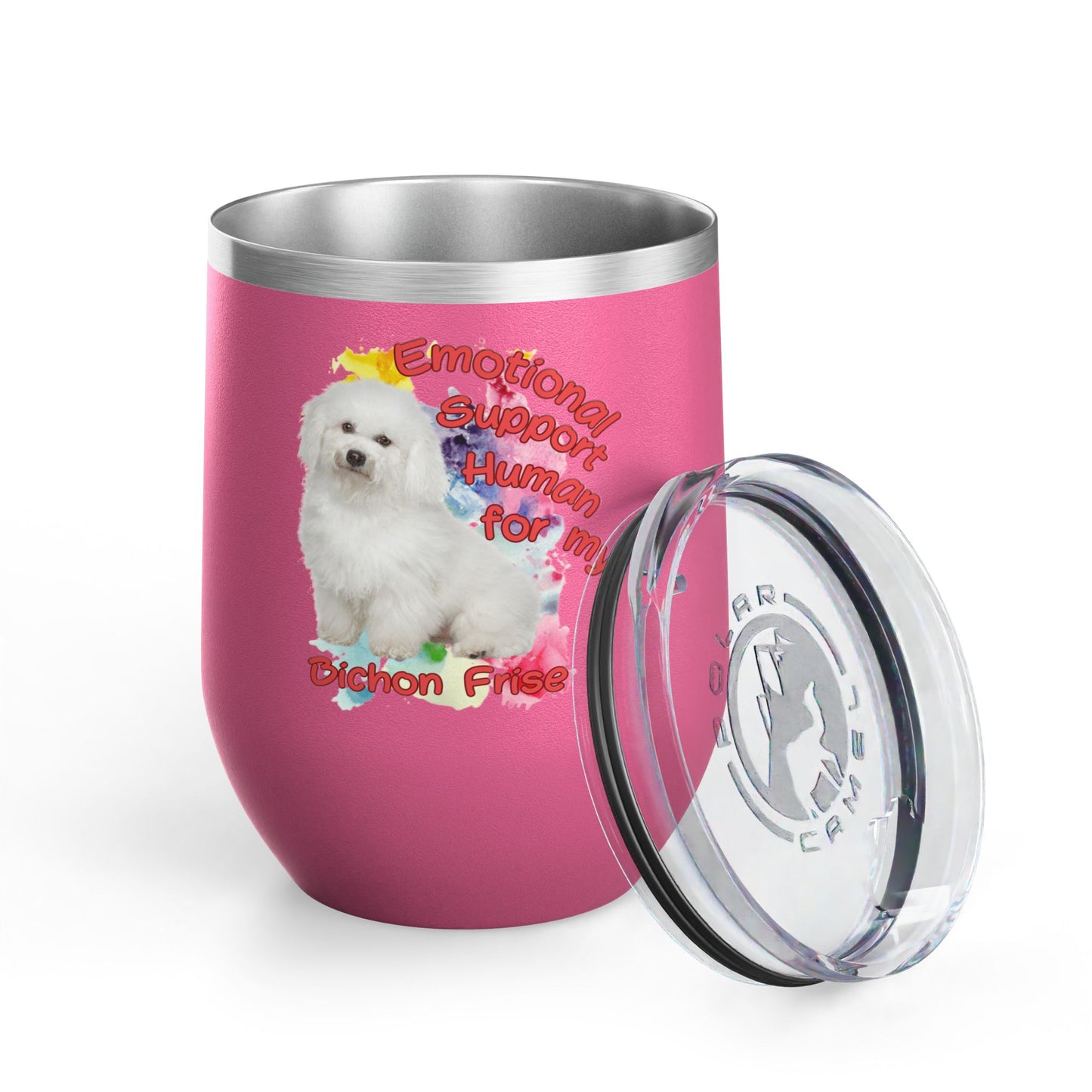Emotional Support Human for my Bichon Frise Wine Tumbler