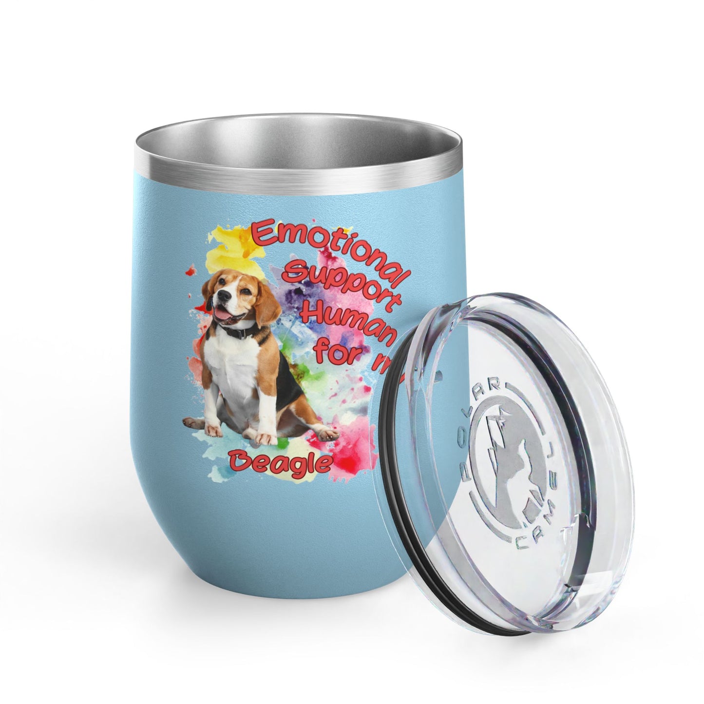 Emotional Support Human for my Beagle Wine Tumbler