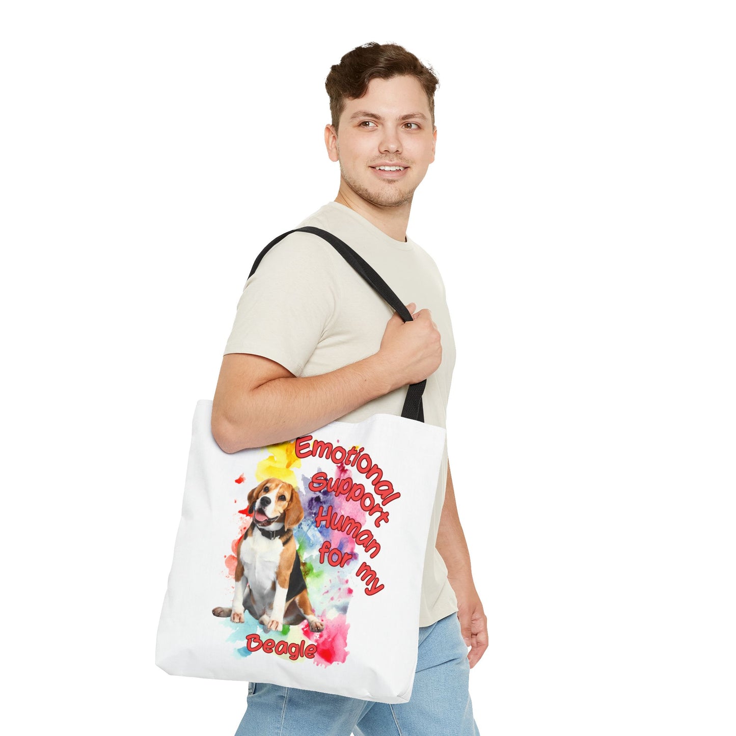 Emotional Support Human for my Beagle Tote Bag