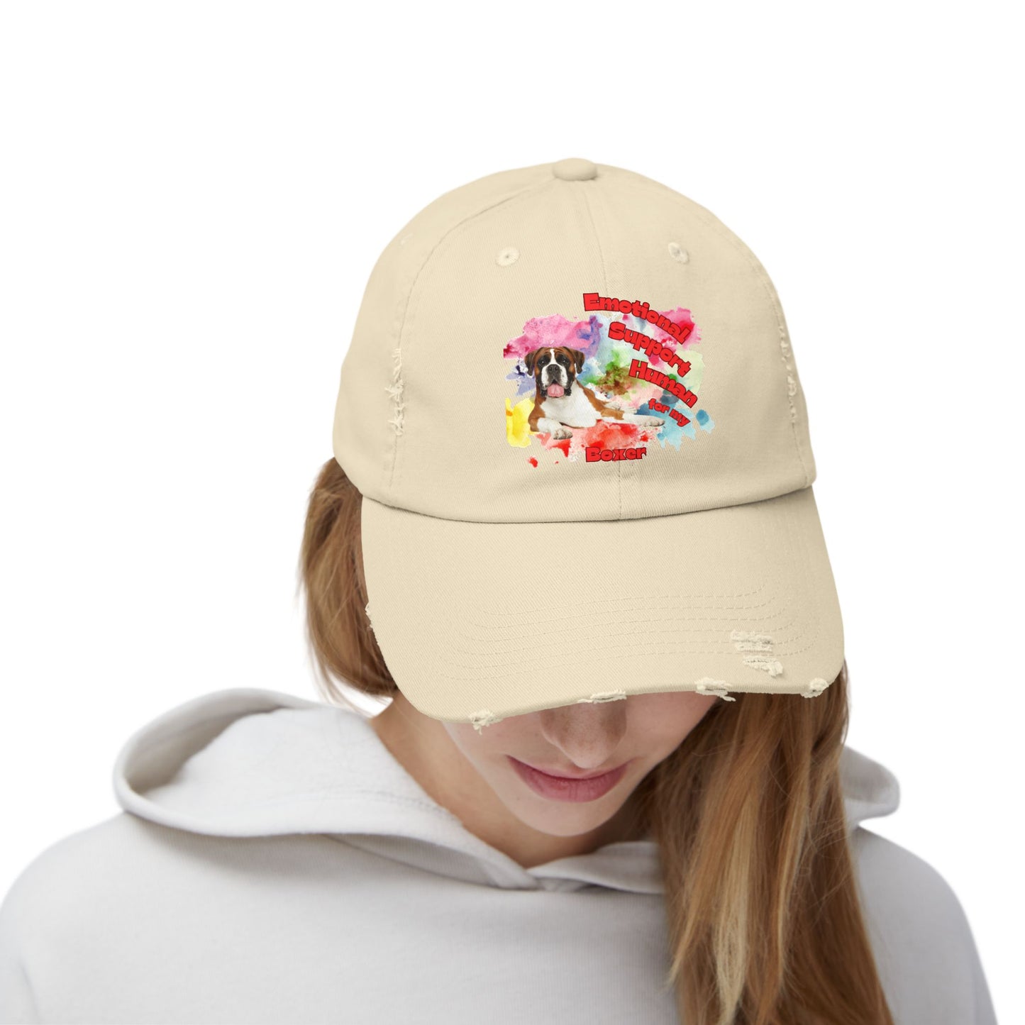 Emotional Support Human for my boxer hat