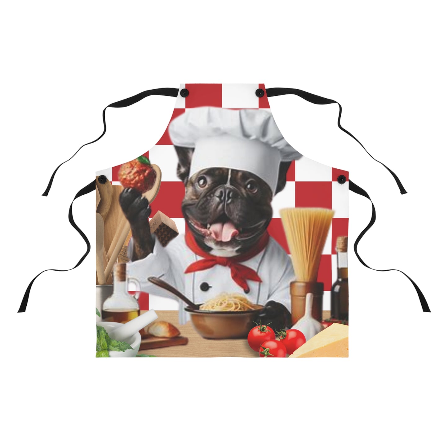 French Bulldog italian chef Apron (AOP)