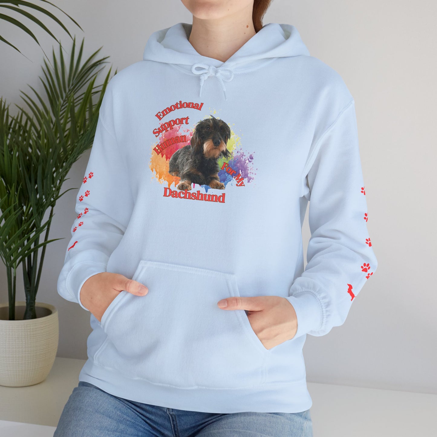 Emotional Support Human for my Dachshund Wire haired Hoodie