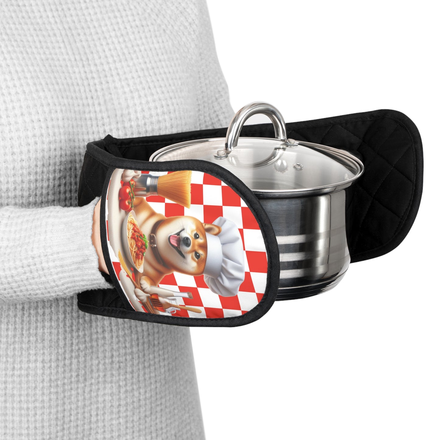 Shiba Inu Italian Chef Oven Mitts