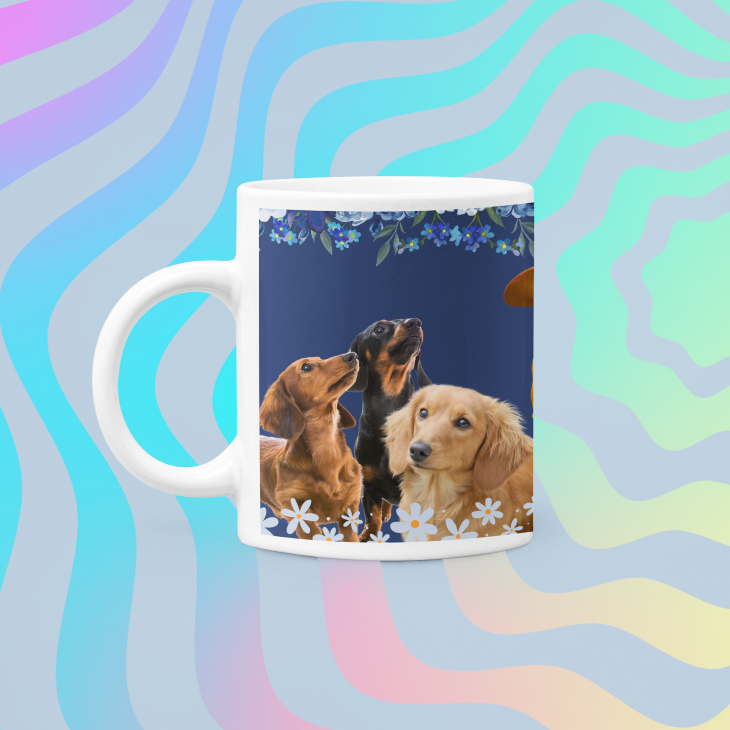 dacshund dog pack Ceramic Mug 11oz