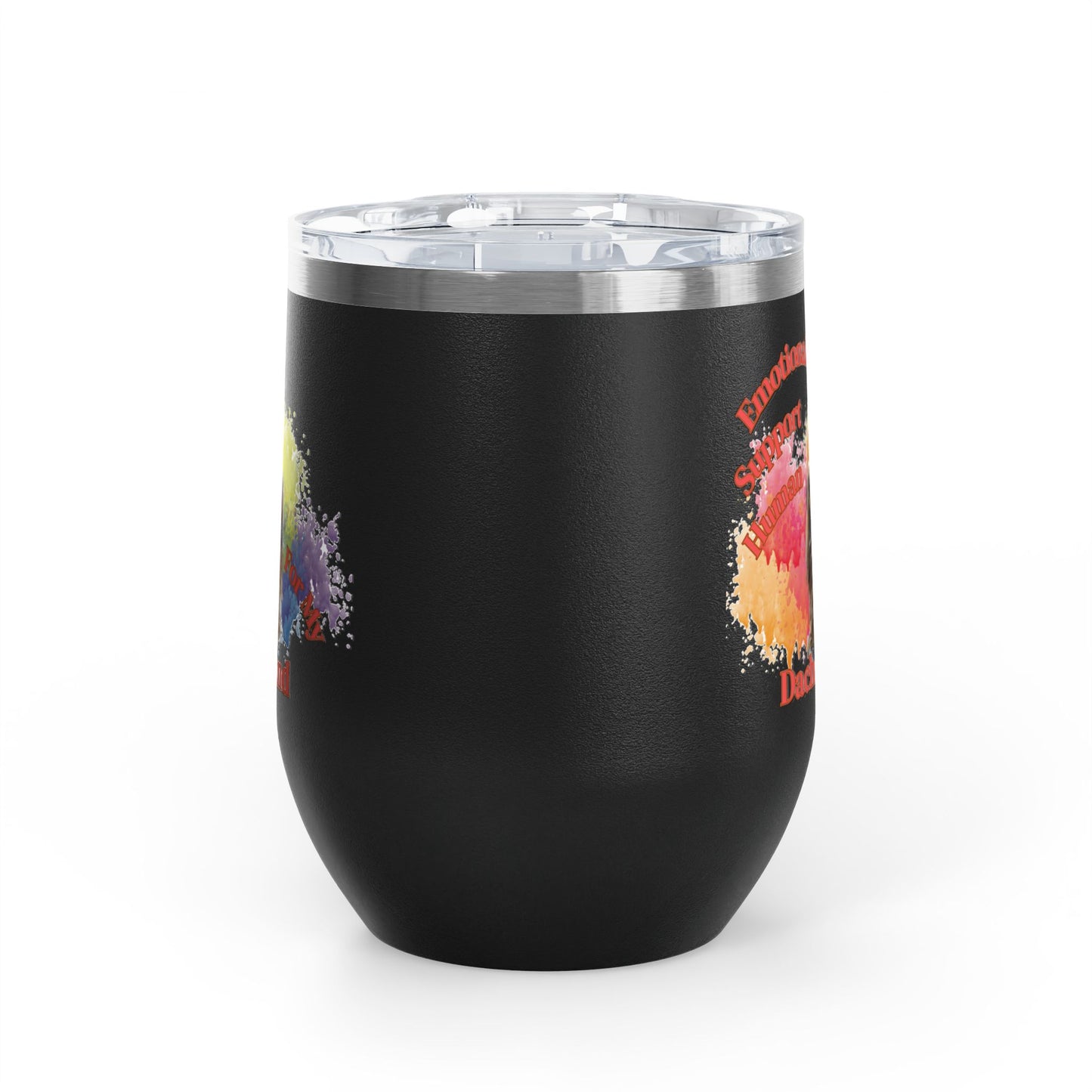 Emotional Support Human for my Dachshund Wine Tumbler
