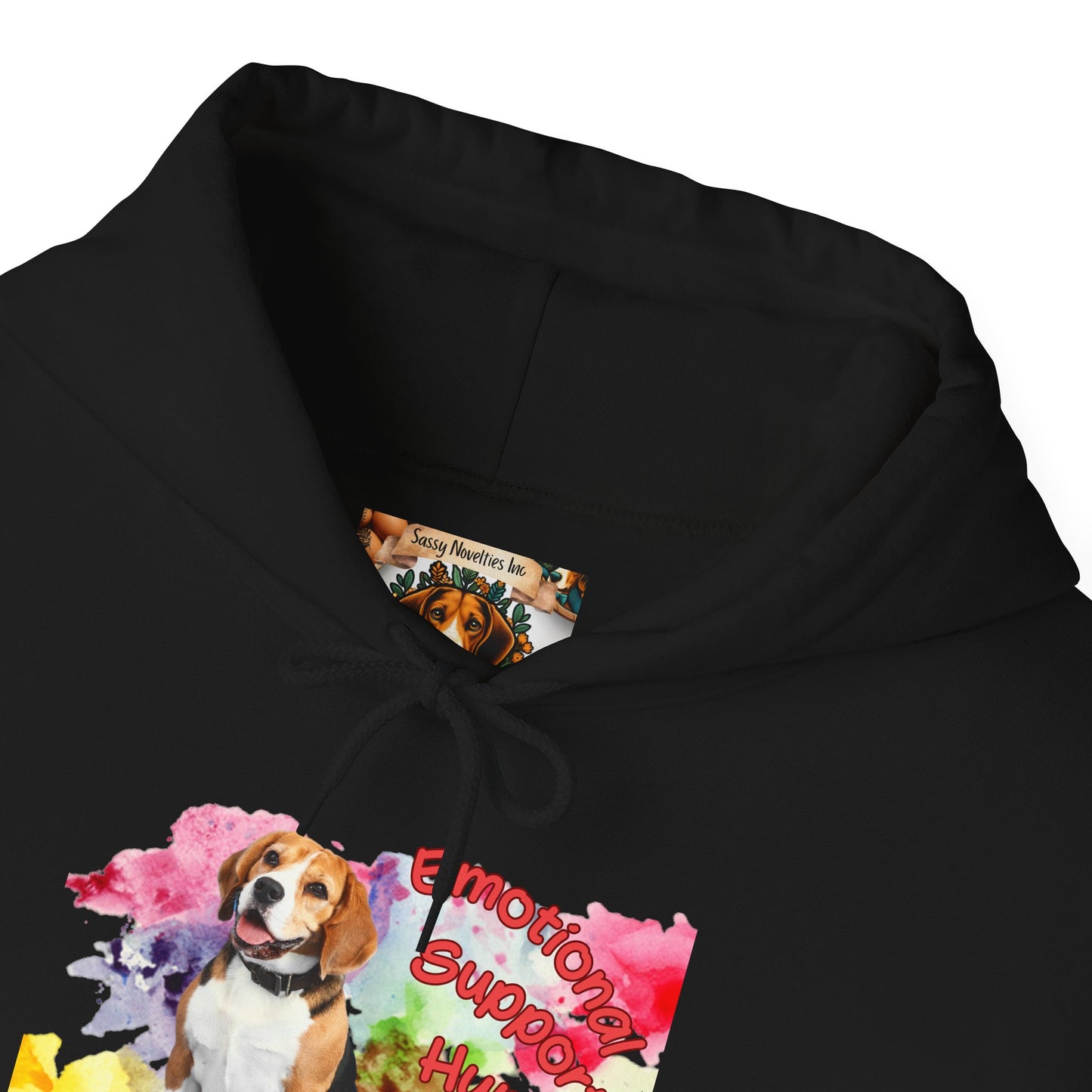 Cozy Emotional Support Human Hoodie for Beagle, Dog lovers comfort wear