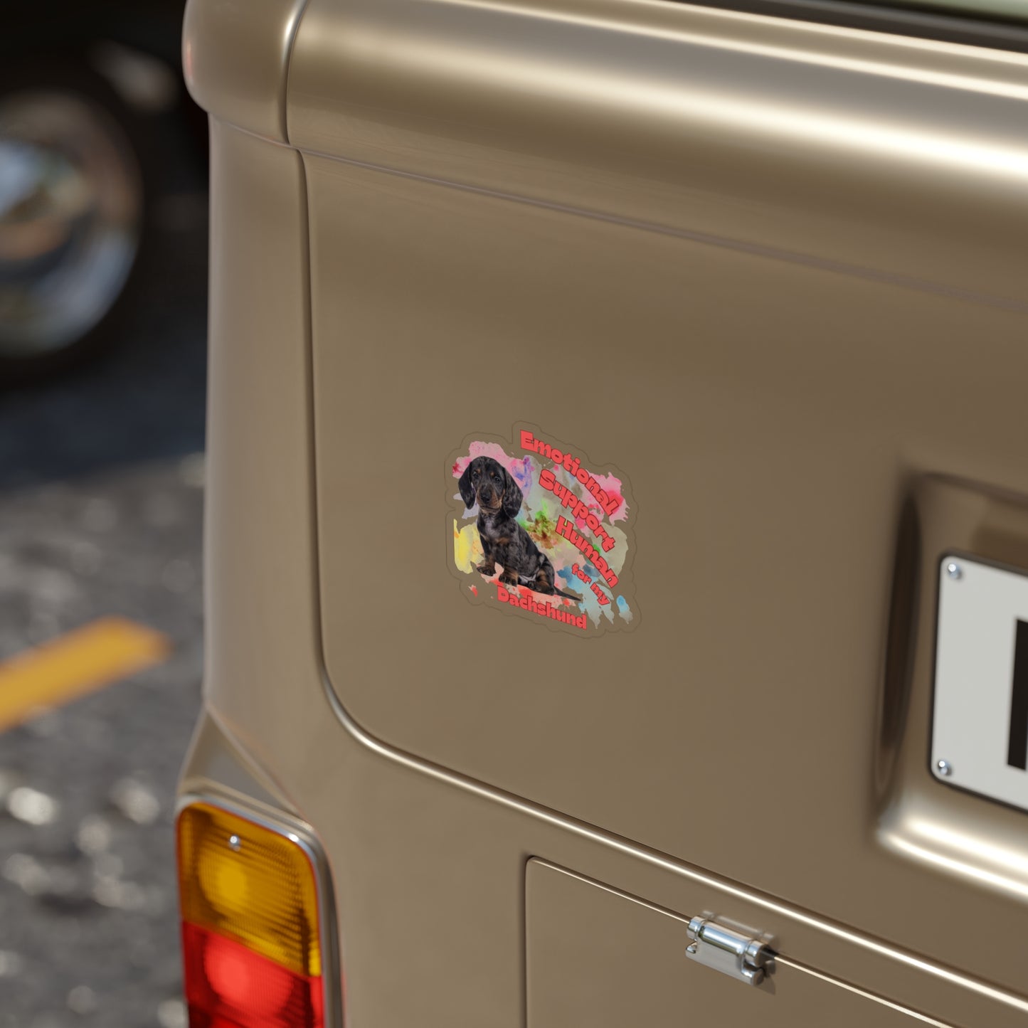 Emotional Support Human for my Dachshund Smooth Hair Sticker