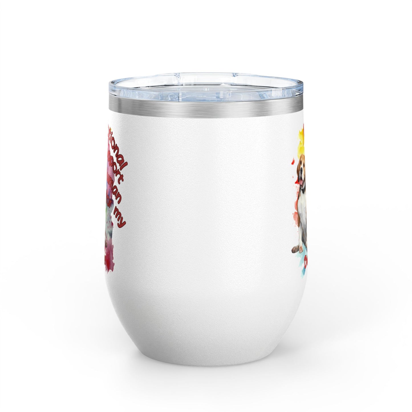 Emotional Support Human for my Beagle Wine Tumbler