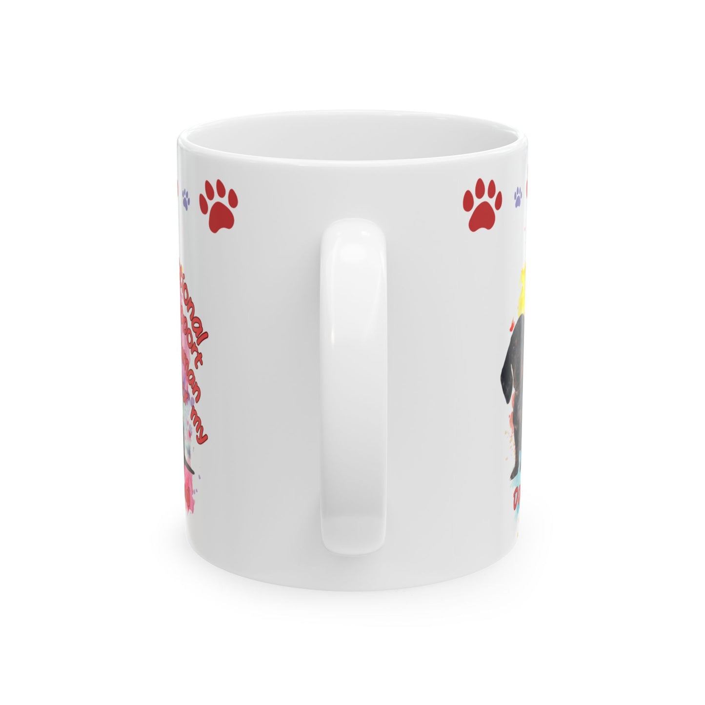 Emotional Support Human for my Dachshund, Smooth Hiar, Ceramic Coffee Mug