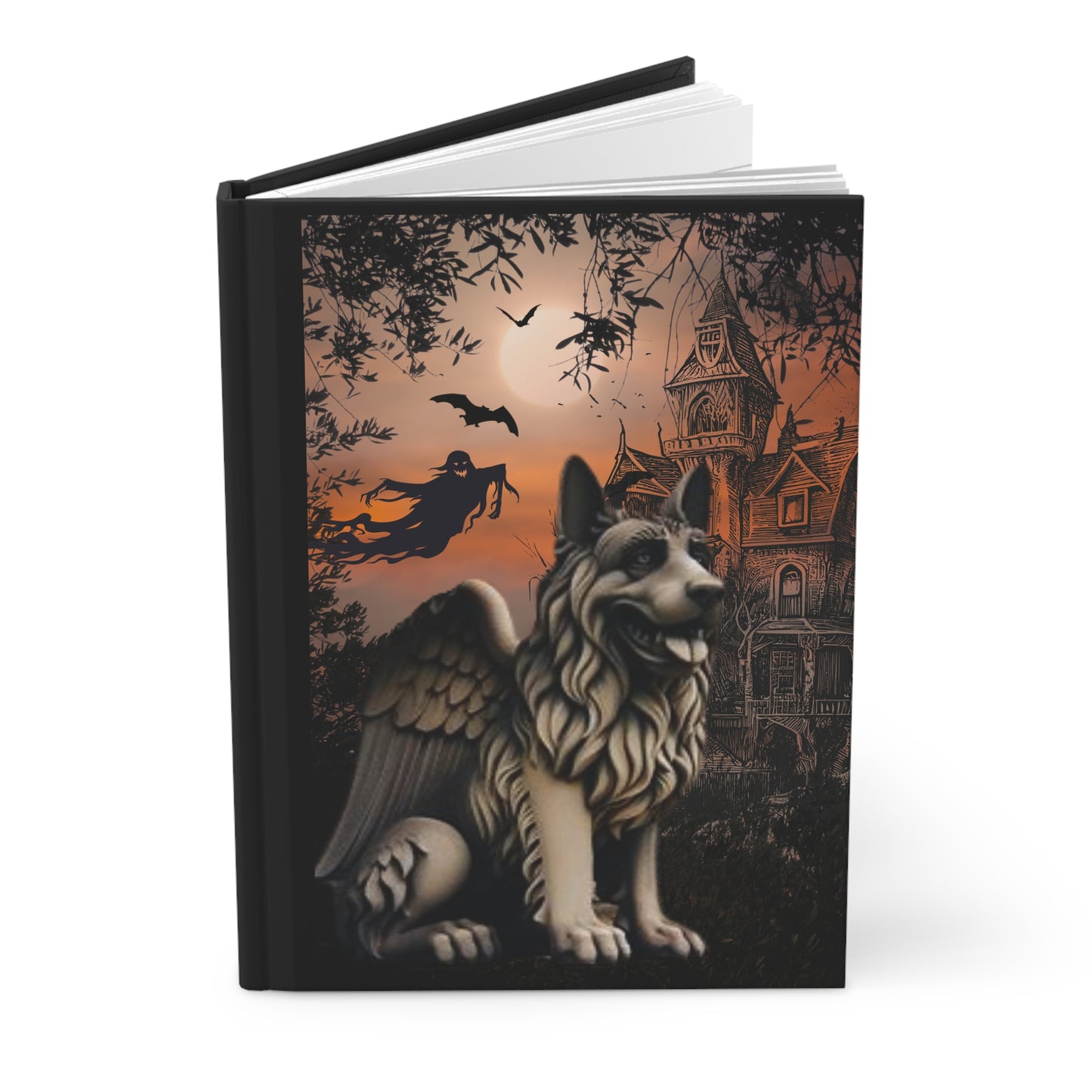 German Shepherd Gargoyle Hardcover Journal Matte