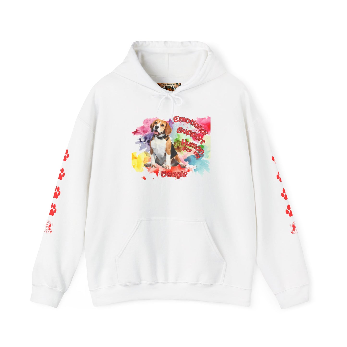 Cozy Emotional Support Human Hoodie for Beagle, Dog lovers comfort wear