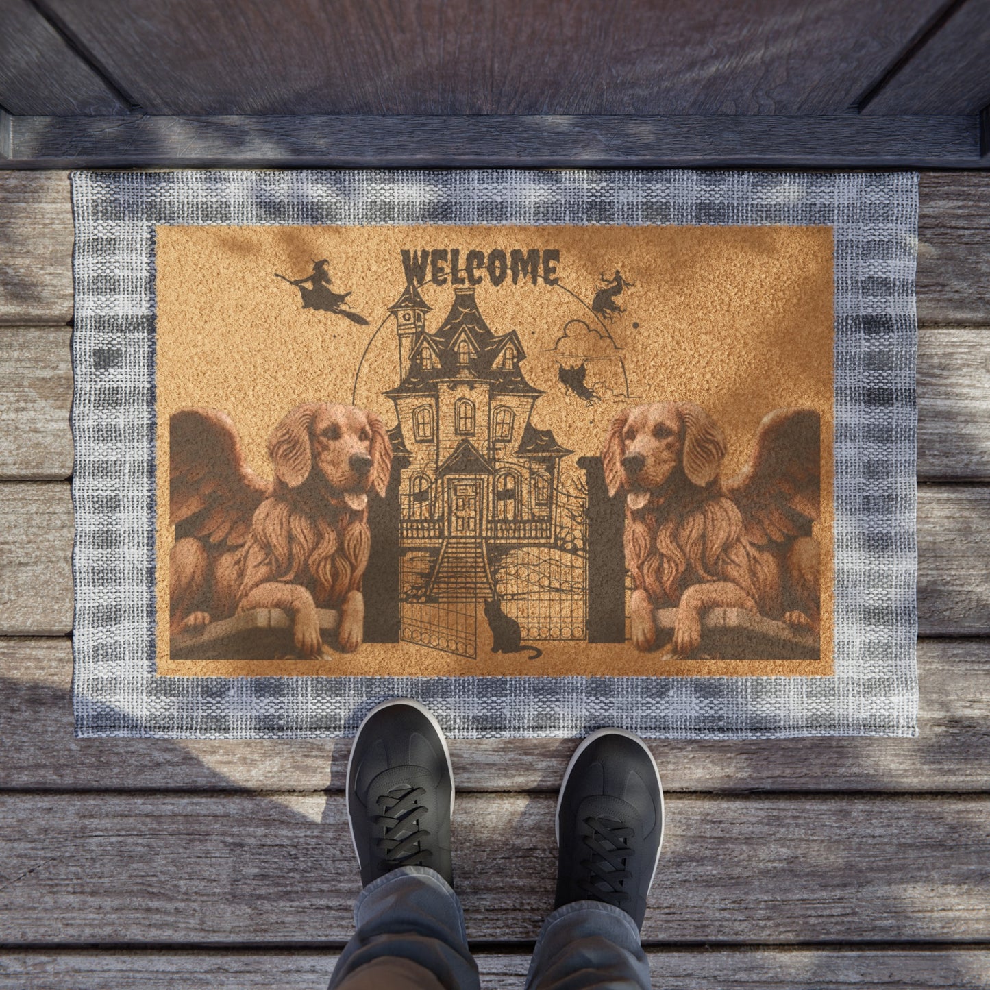 Golden Retriever Gargoyle Doormat