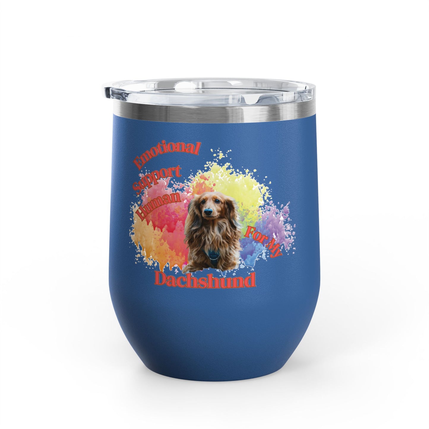Emotional Support Human for my Dachshund Wine Tumbler