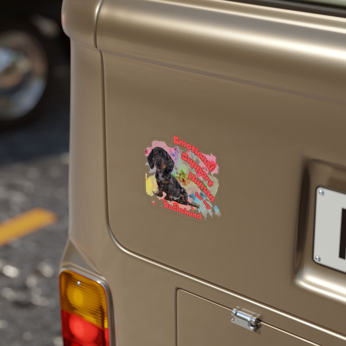 Emotional Support Human for my Dachshund Smooth Hair Sticker