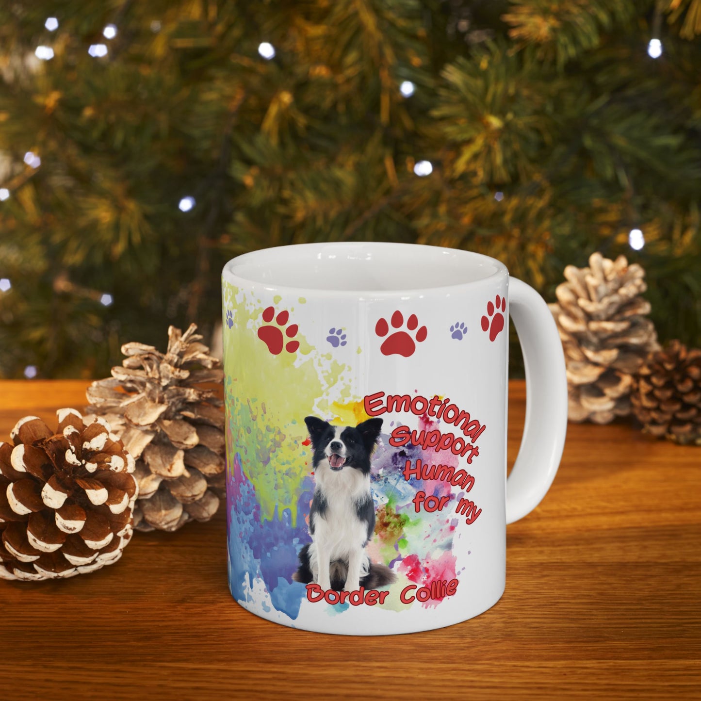 Emotional Support Human for my Border Collie Coffee Mug