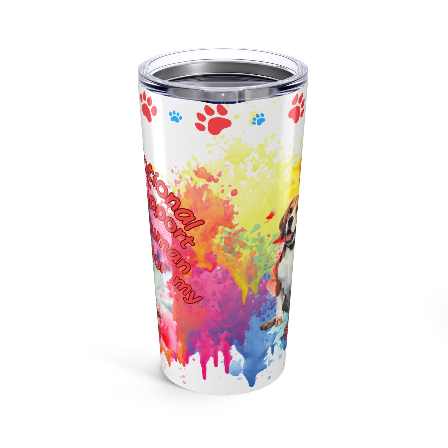 Emotional Support Human for my Beagle Stainless Steel Coffee Tumbler