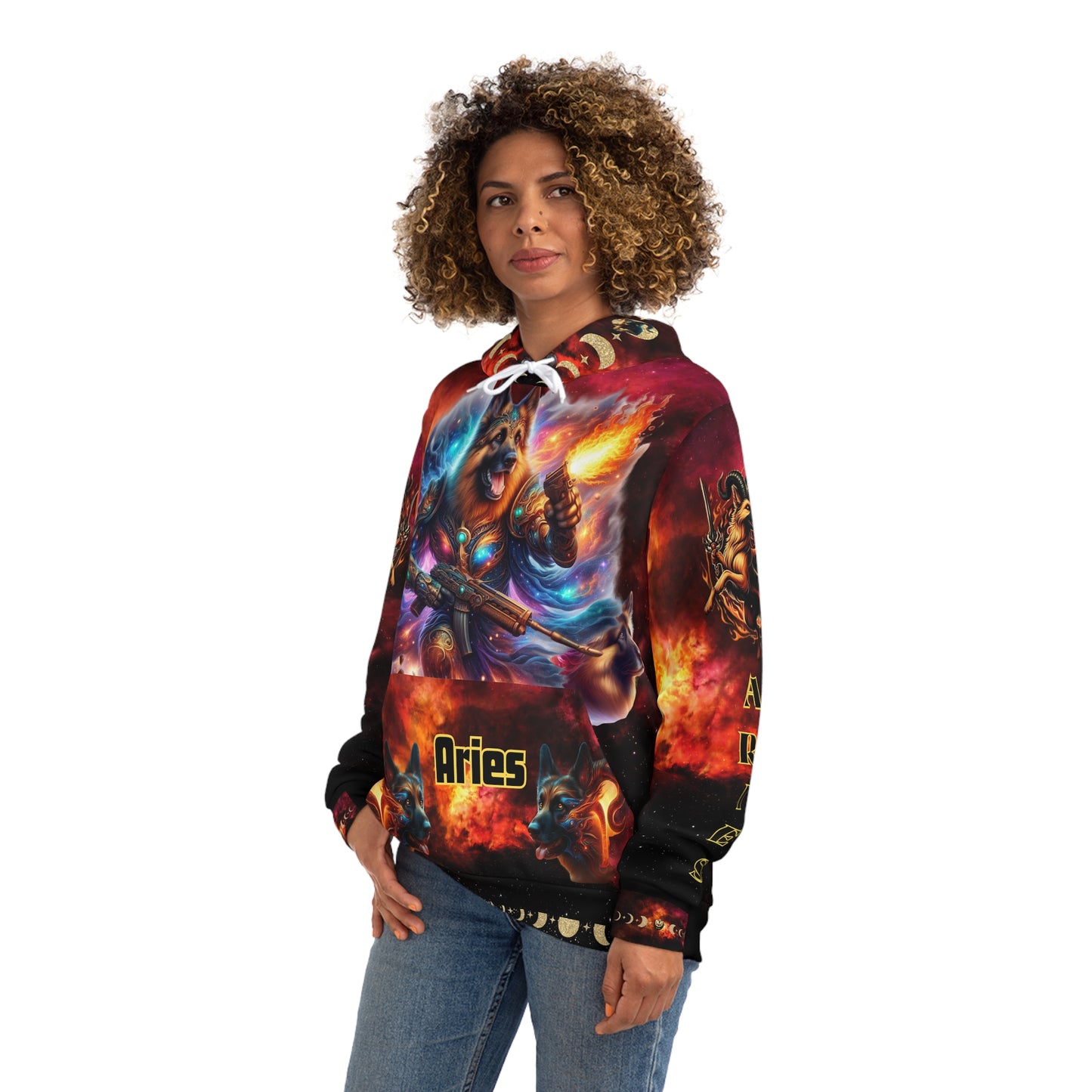 Cosmic Aries Hoodie - Bad Ass Zodiac Graphic Sweatshirt