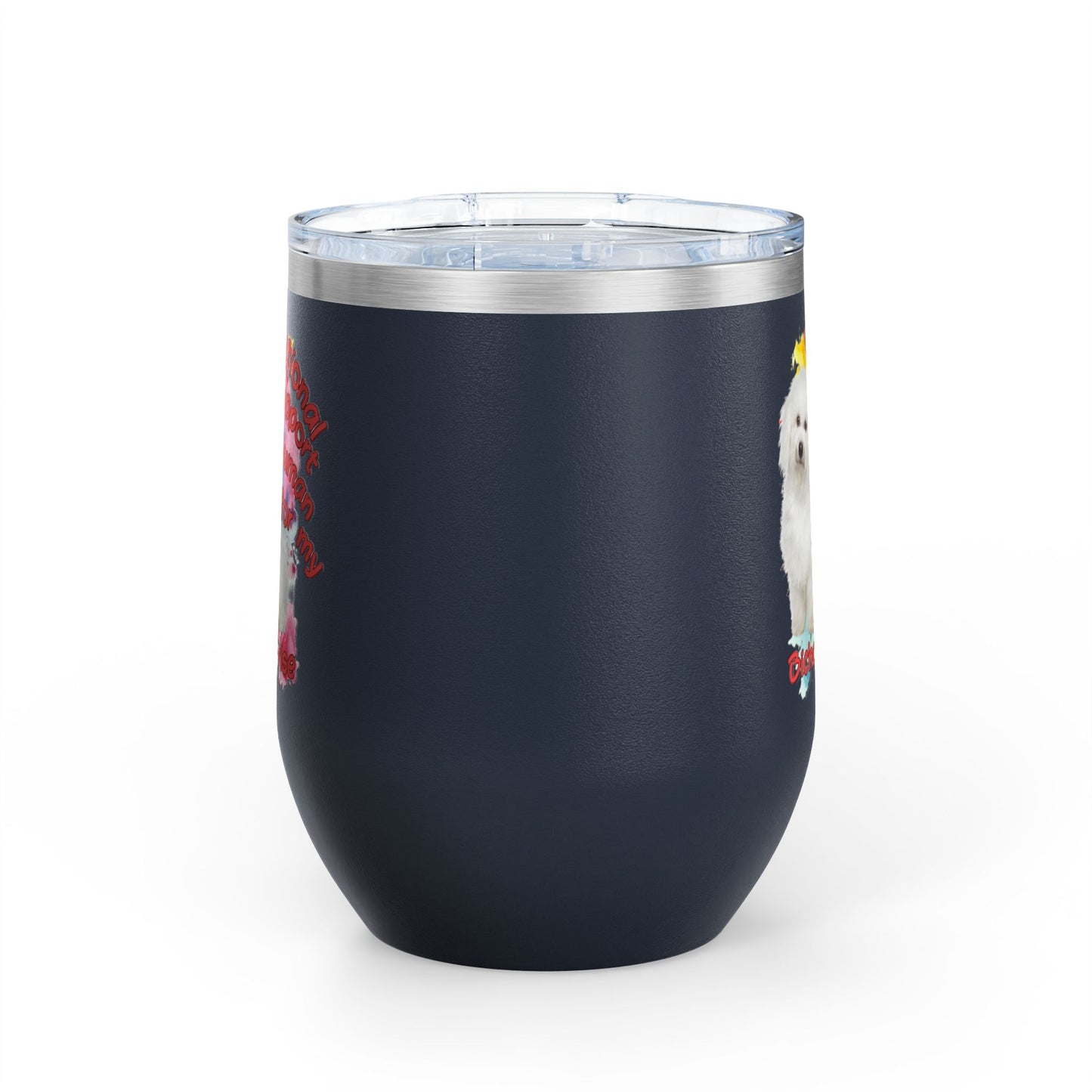 Emotional Support Human for my Bichon Frise Wine Tumbler