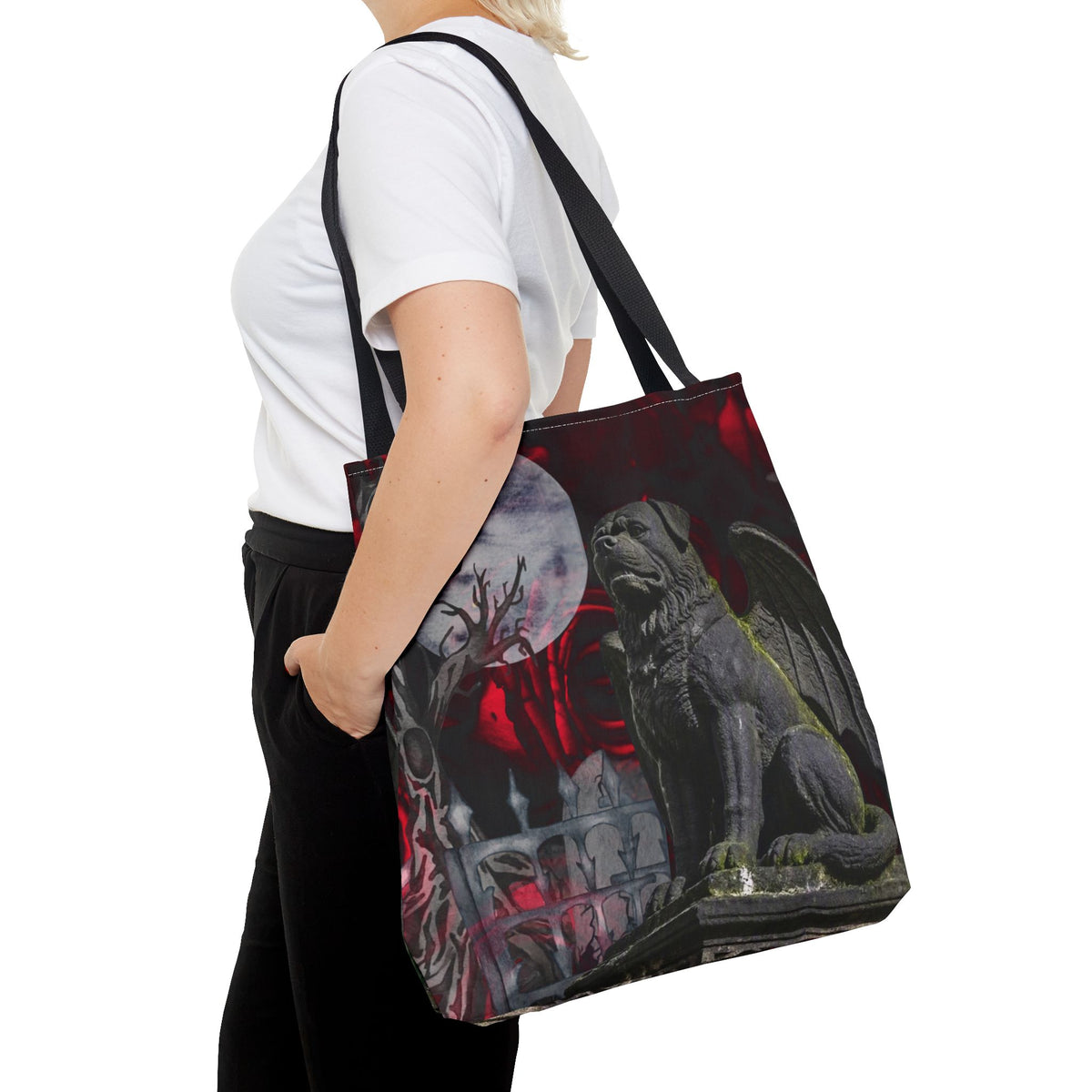 Rottweiler Angelic Gargoyle Protector Tote Bag