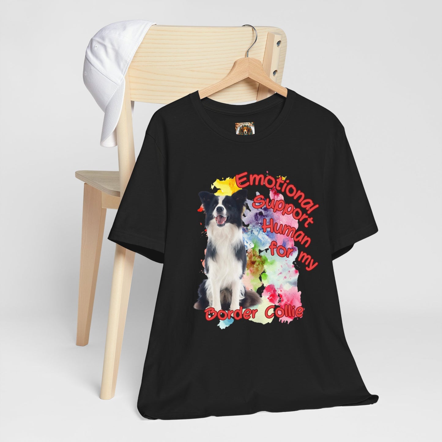 Emotional Support Human Border Collie T-Shirt for Dog Lovers