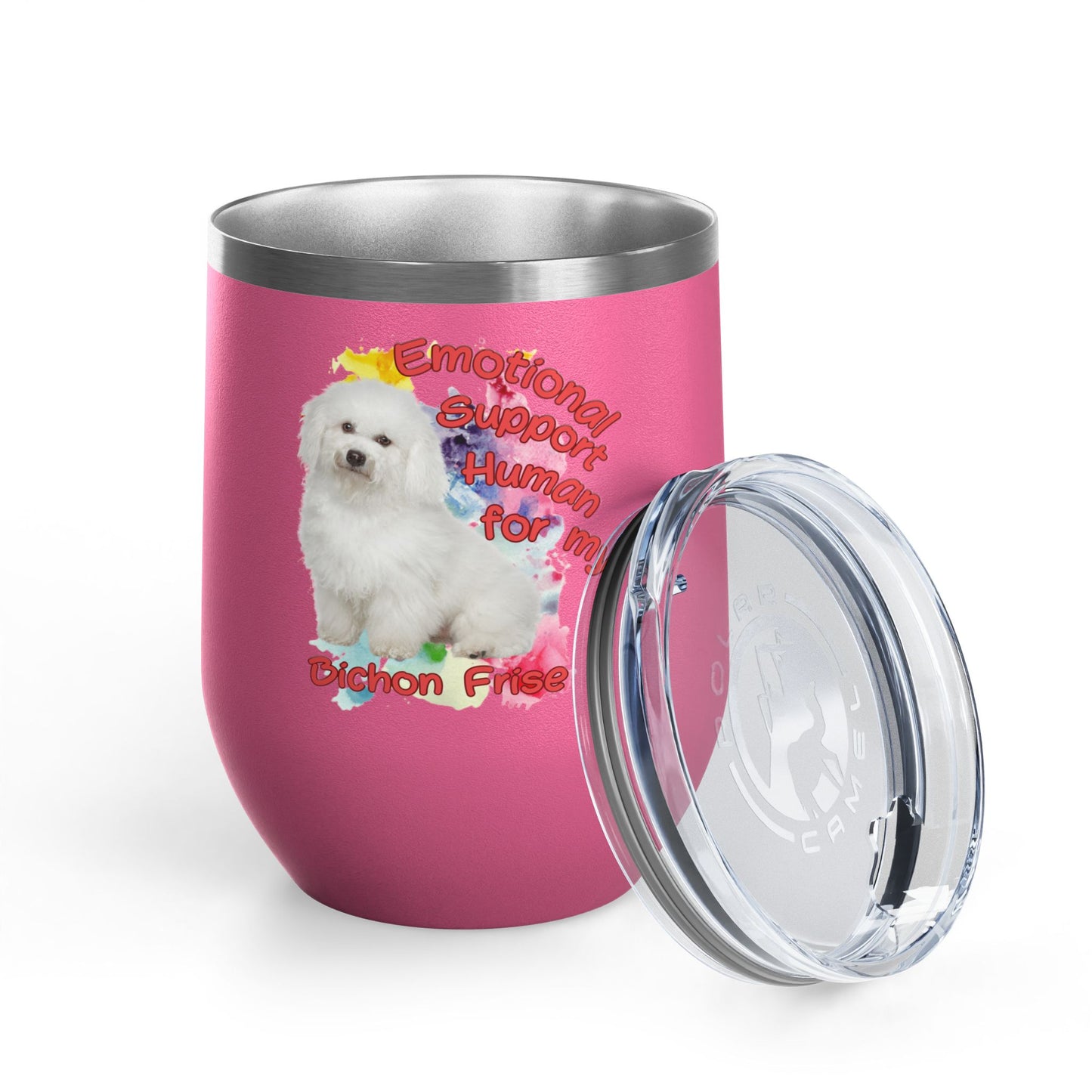 Emotional Support Human for my Bichon Frise Wine Tumbler
