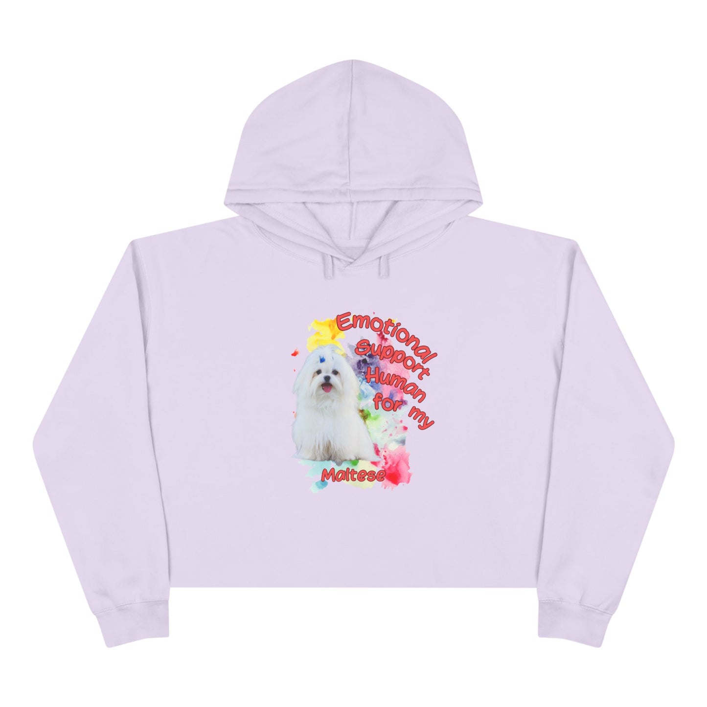 Emotional Support Human for my Maltese Crop Hoodie – Adorable and Cozy Dog Lover Gift