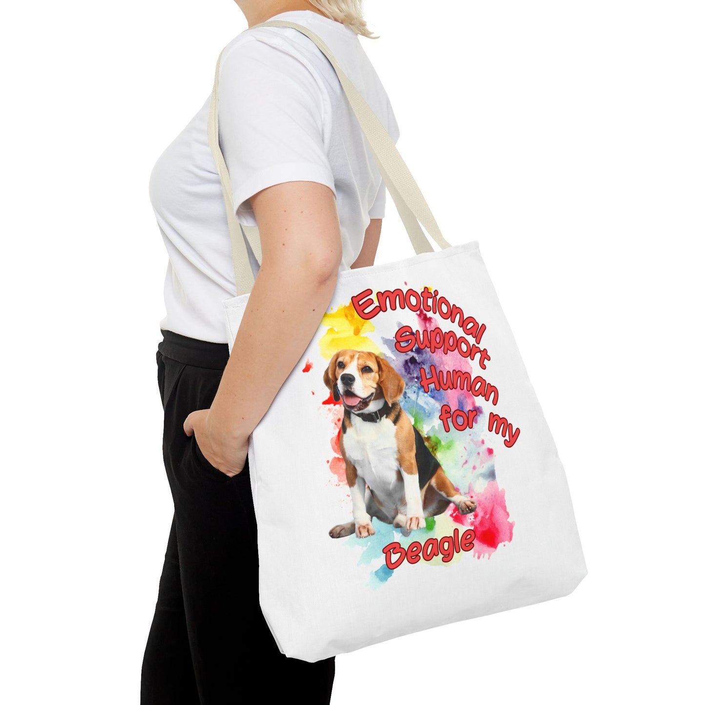 Emotional Support Human for my Beagle Tote Bag