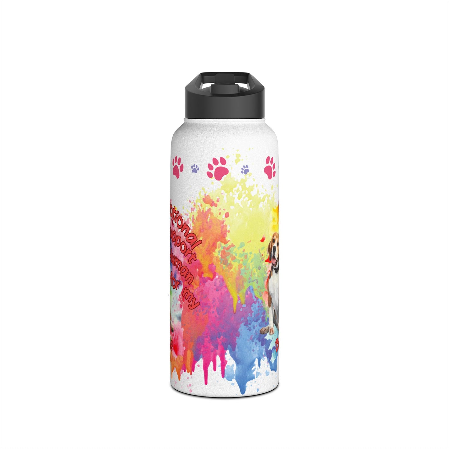 Emotional Support Human for my Beagle Water Bottle