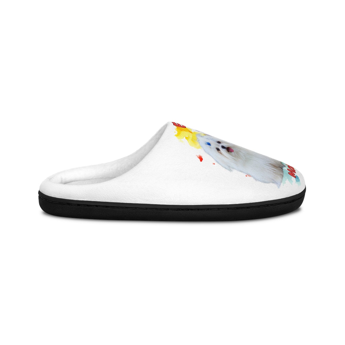 Emotional Support Human Women's Indoor Slippers Maltese Design