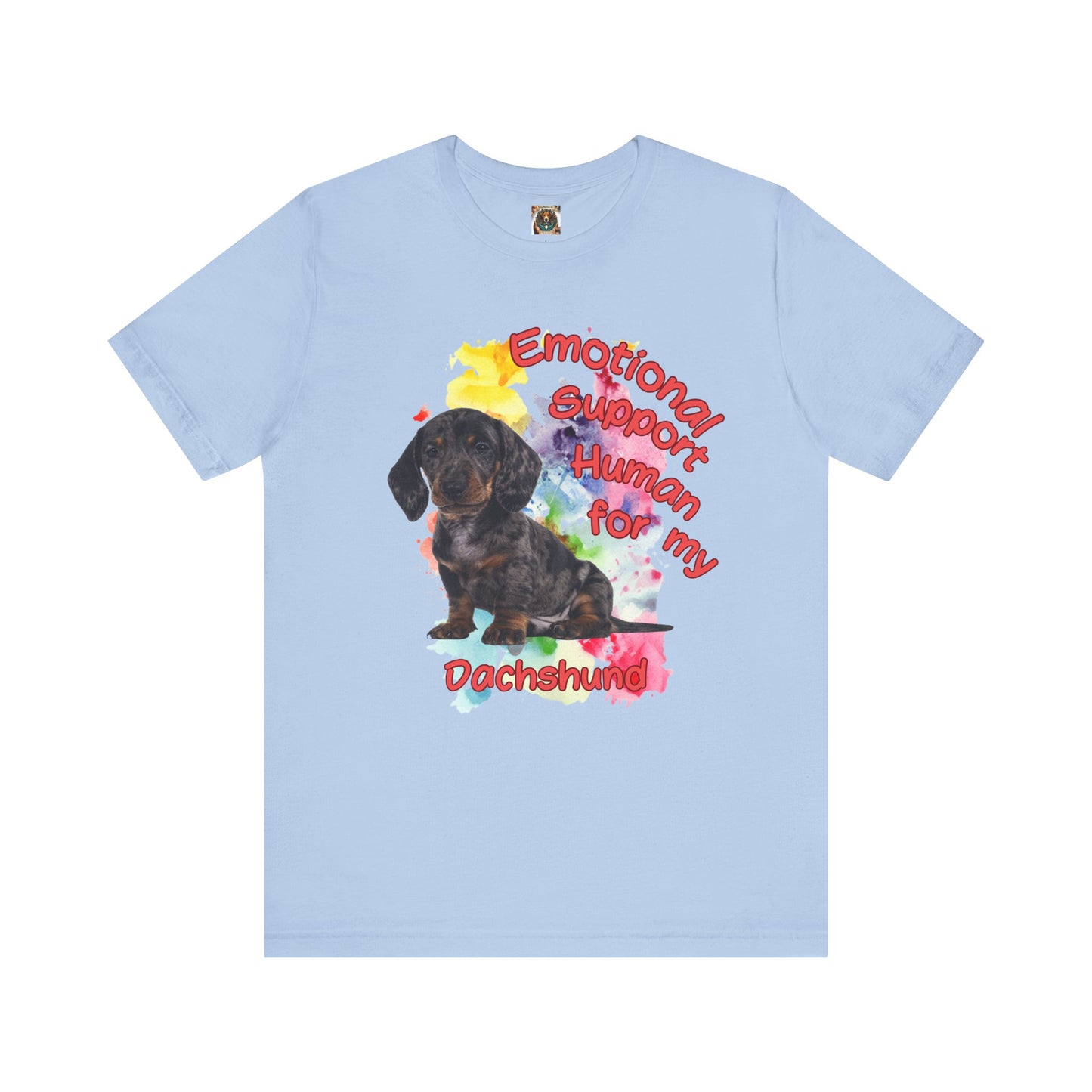 Emotional Support Human Dachshund Tee for Dog Lovers