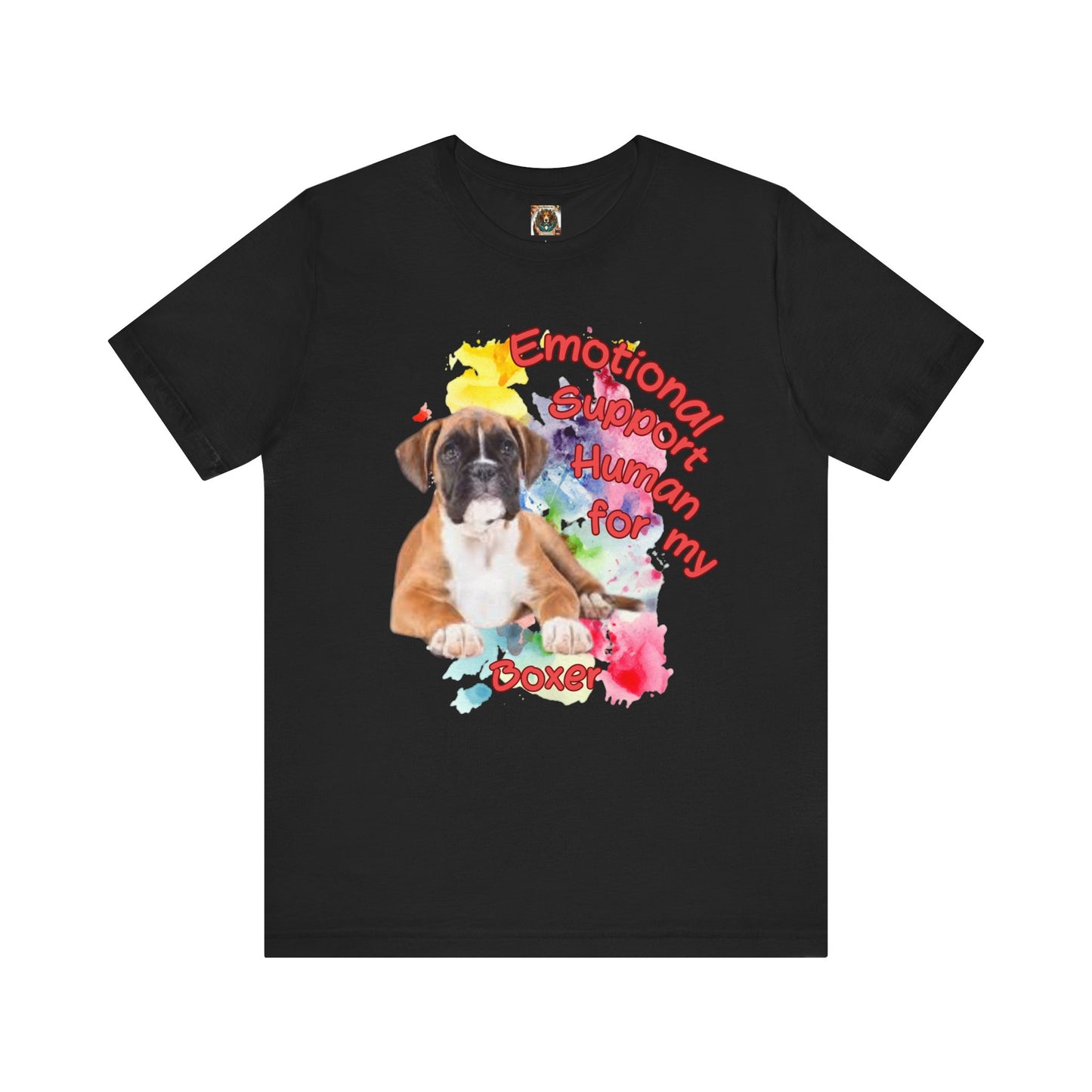 Emotional Support Human Boxer Tee - Unisex Jersey Short Sleeve