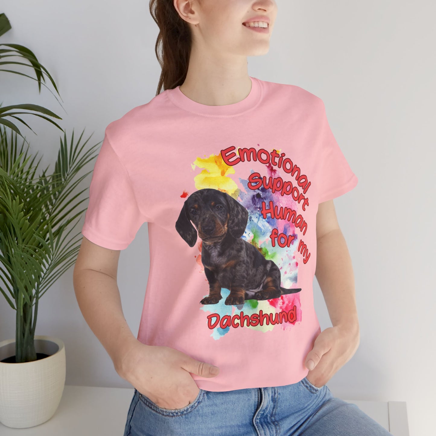 Emotional Support Human Dachshund Tee for Dog Lovers