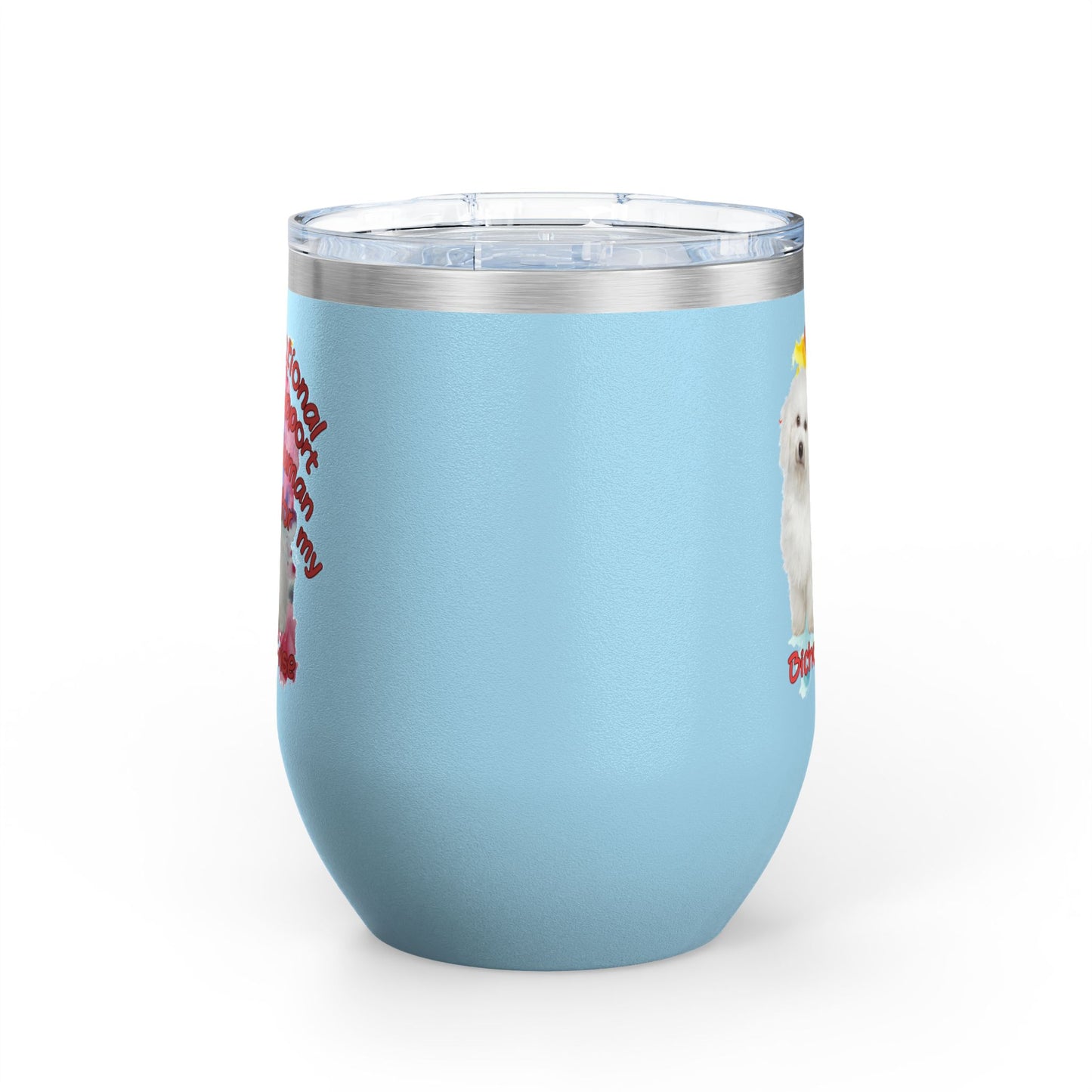Emotional Support Human for my Bichon Frise Wine Tumbler