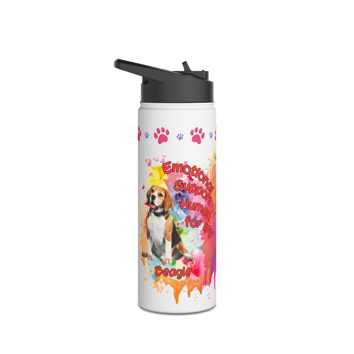 Emotional Support Human for my Beagle Water Bottle