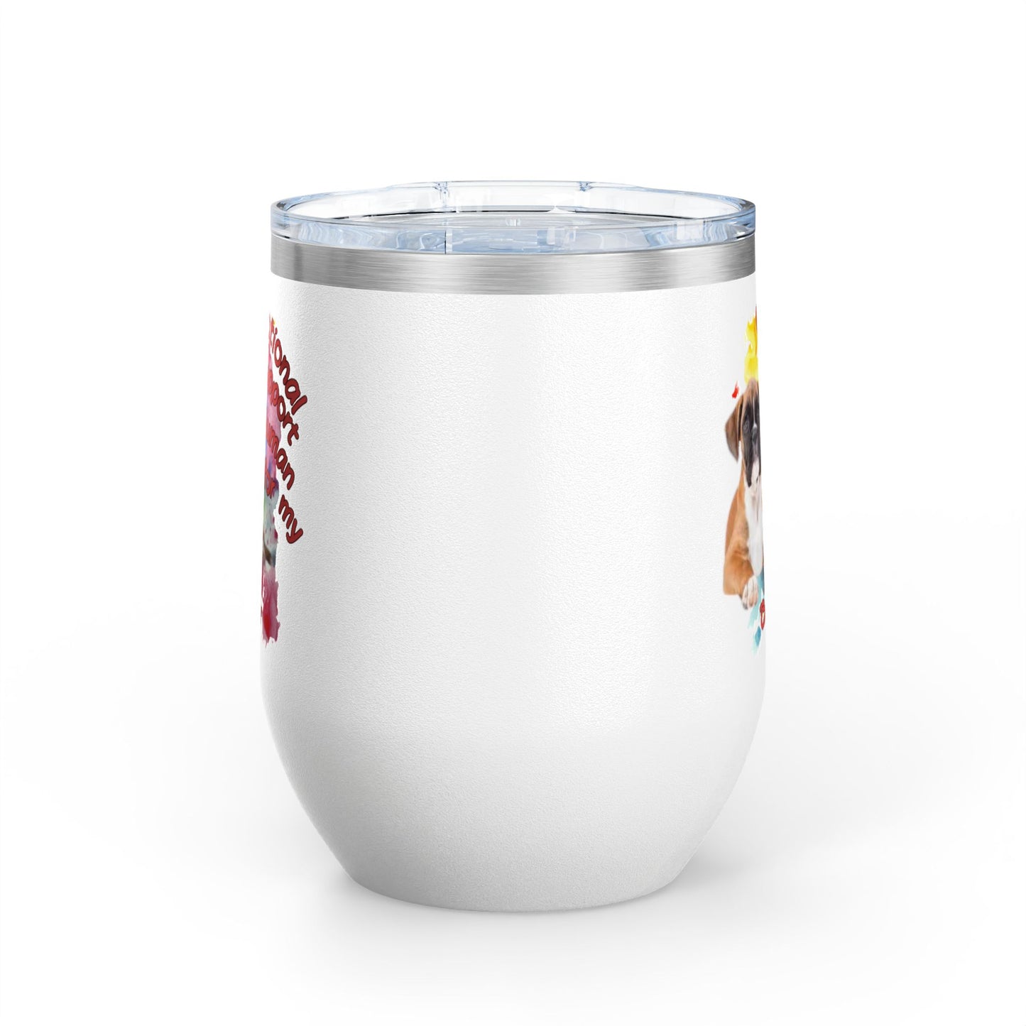 Emotional Support Human for my boxer Wine Tumbler