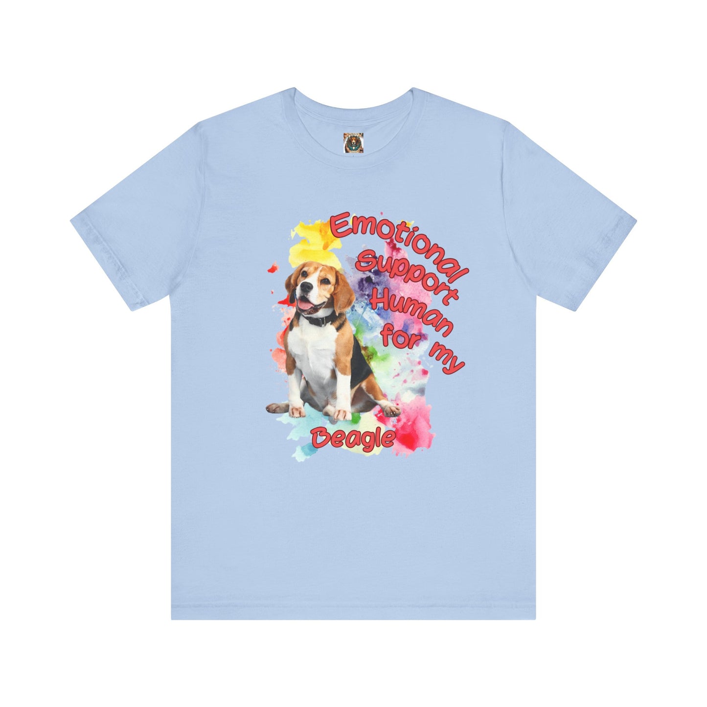 Emotional Support Human Beagle Tee - Unisex Jersey Short Sleeve Dog Lover Shirt