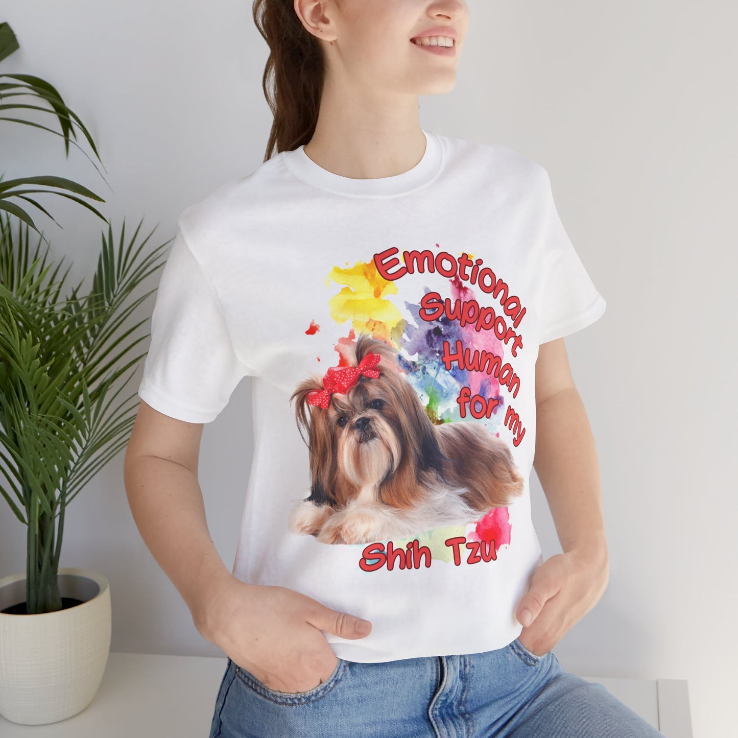 Emotional Support Human Shih Tzu Tee