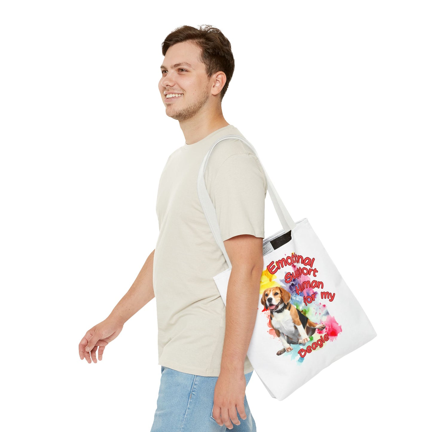 Emotional Support Human for my Beagle Tote Bag