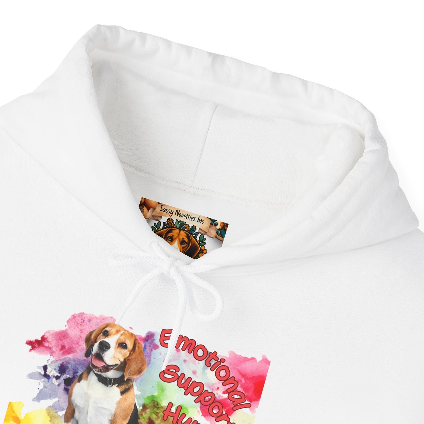 Cozy Emotional Support Human Hoodie for Beagle, Dog lovers comfort wear