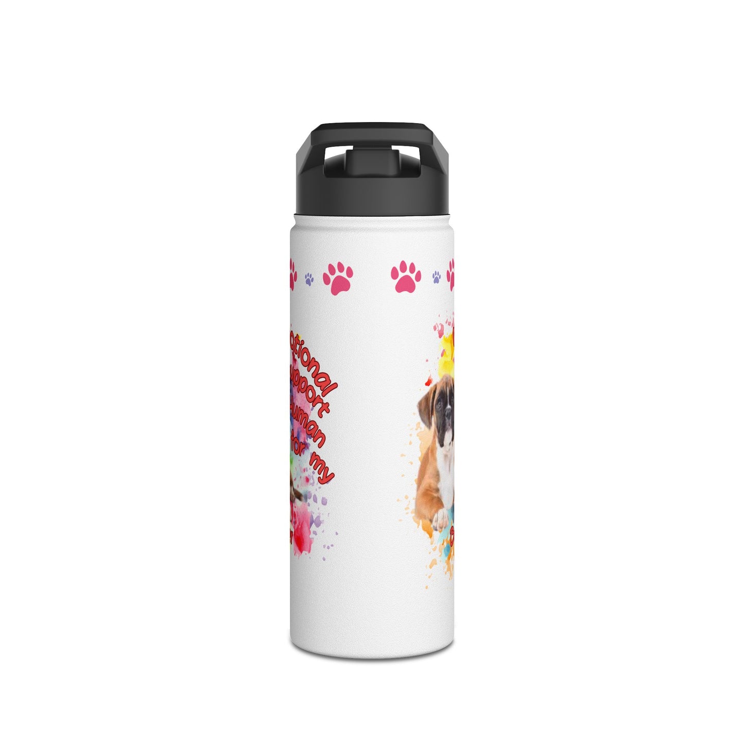Emotional Support Human for my Boxer Sprots Water Bottle
