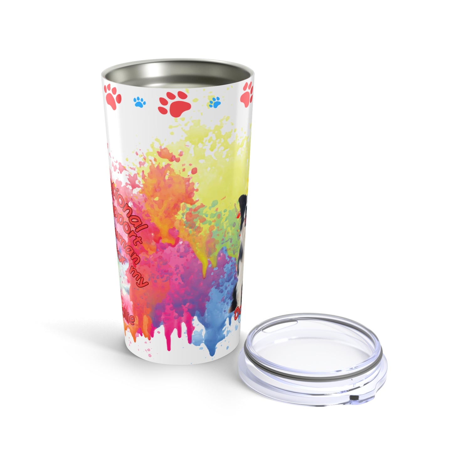 Emotional Support Human for my border collie Coffee Tumbler