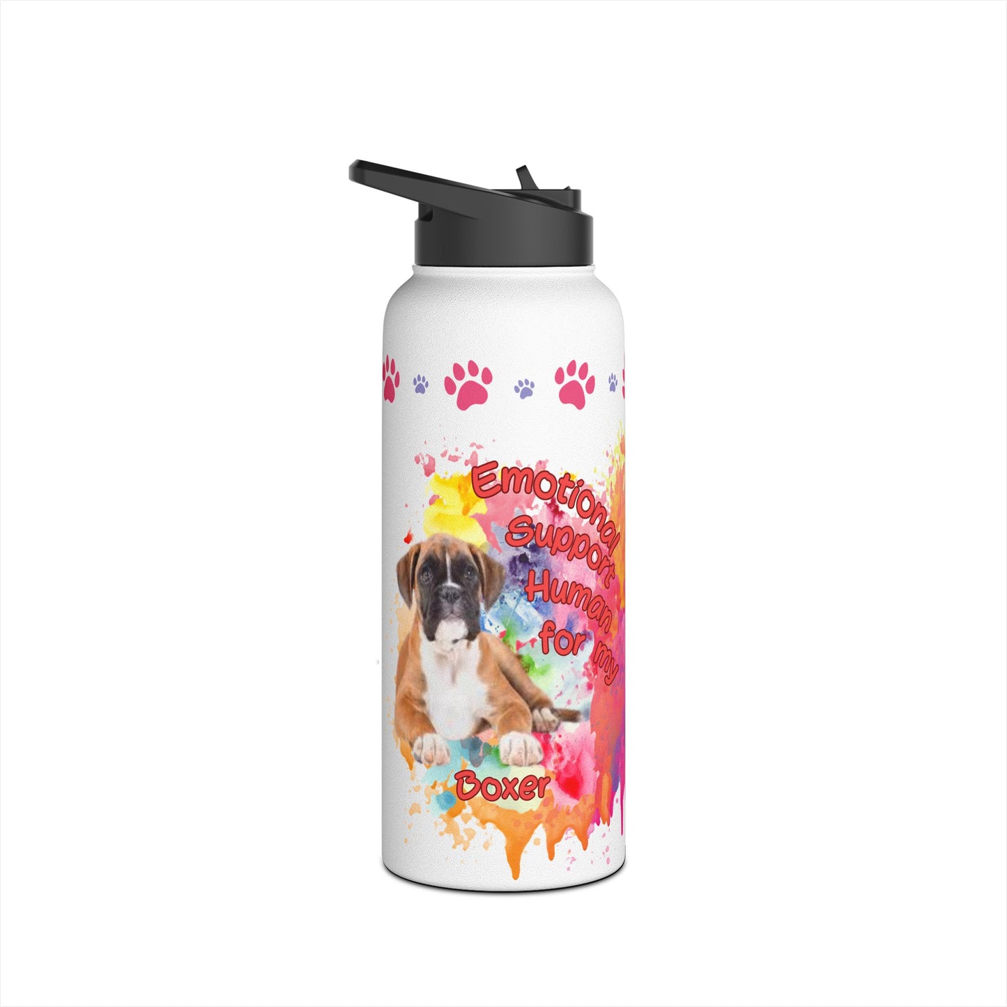 Emotional Support Human for my Boxer Sprots Water Bottle