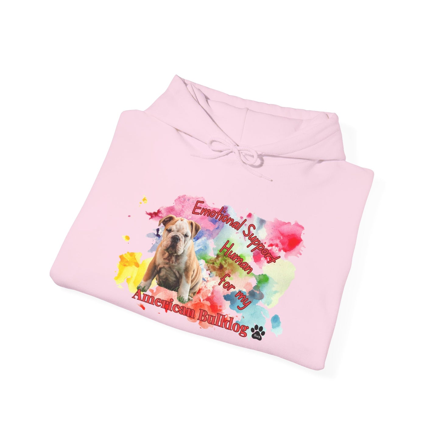 American Bulldog Emotional Support Human Unisex Heavy Blend™ Hooded Sweatshirt