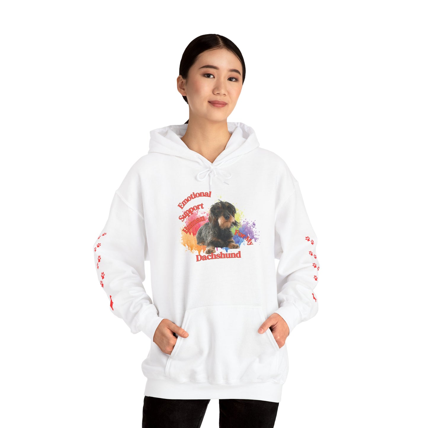 Emotional Support Human for my Dachshund Wire haired Hoodie