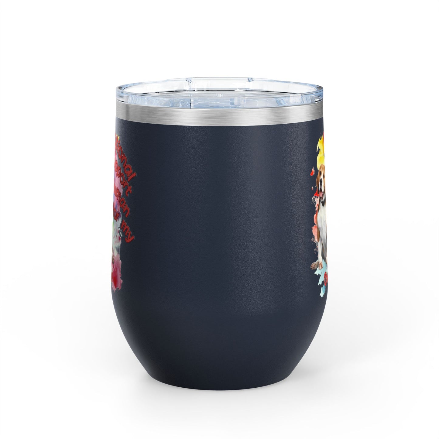 Emotional Support Human for my Beagle Wine Tumbler