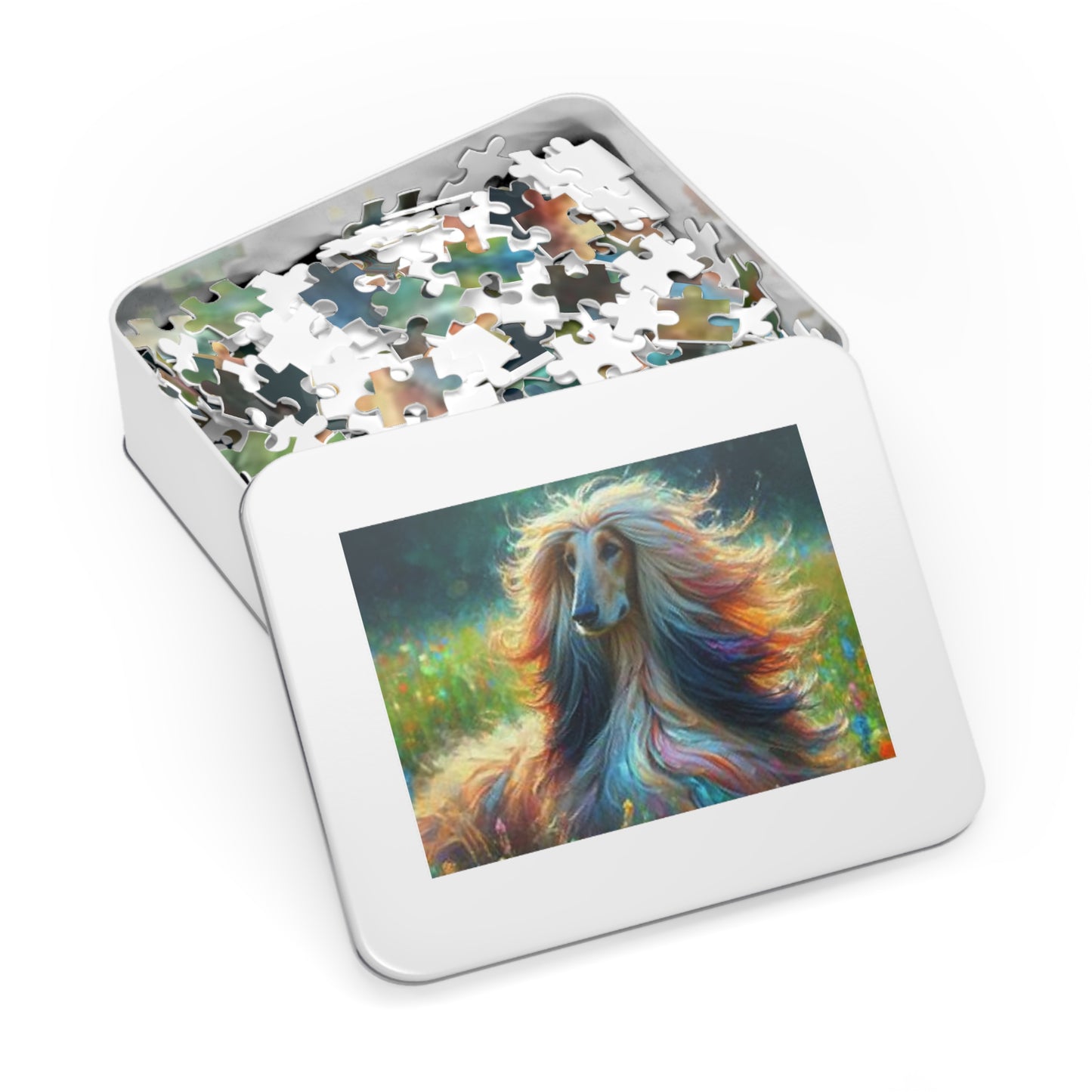 Impressionist Afghan Hound Jigsaw Puzzle (30, 110, 252, 500,1000-Piece)